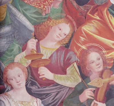 The Concert of Angels (detail) by Gaudenzio Ferrari